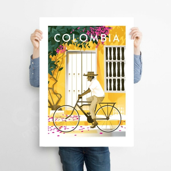 affiche illustration colombia décoration