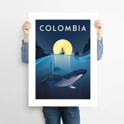 travel poster Colombia pacifico