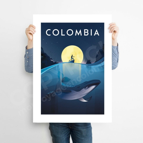 travel poster Colombia pacifico
