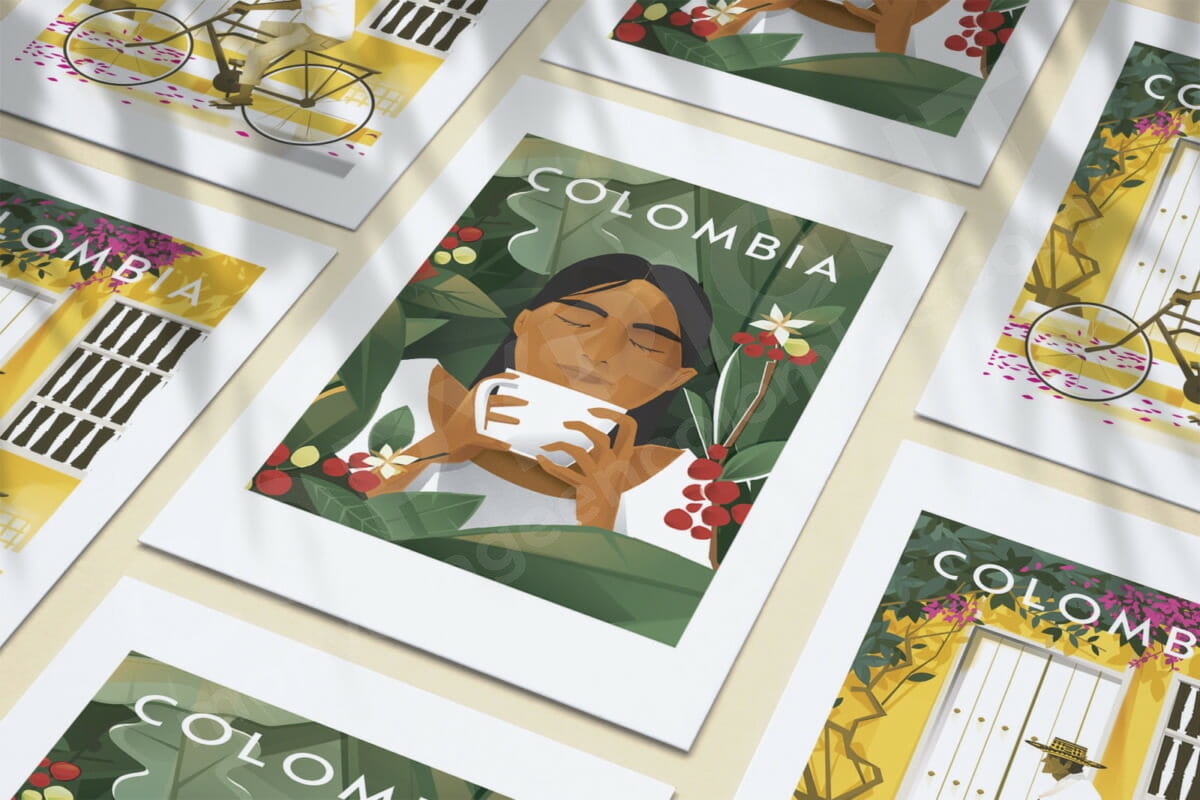 Affiches souvenir de Colombie Travel poster pour décoration maison
