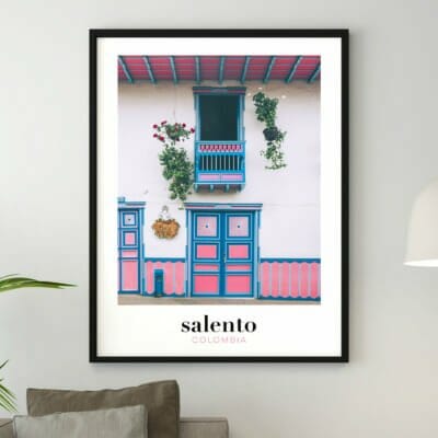 Cadre photo de Colombie, souvenir de voyage pour décorer la maison