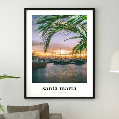 Cadre photo de Colombie, souvenir de voyage pour décorer la maison