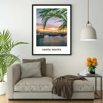 Cadre photo de Colombie, souvenir de voyage pour décorer la maison